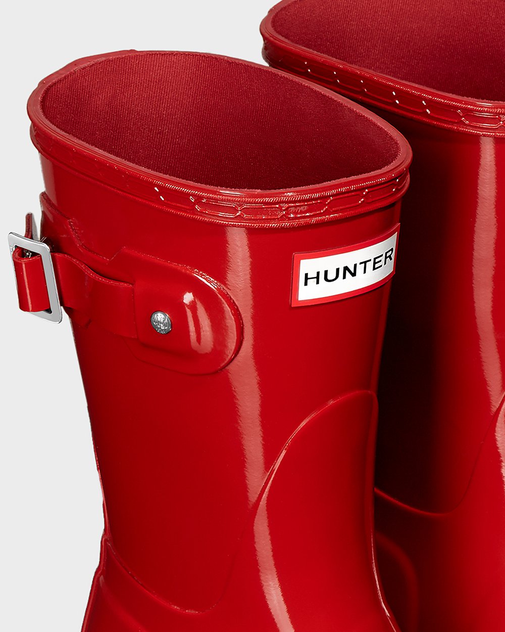 Botas De Cortas Hunter Mujer Original Gloss - Rojas - Argentina 3786UWGFJ